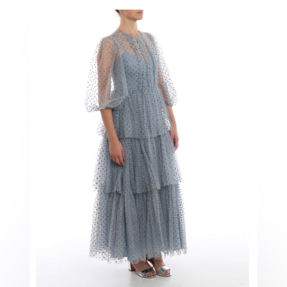RED Valentino Glitter Polka Dot Tulle Dress - Picture 3 of 10